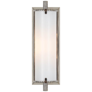 Calliope Short Wall Light Polished Nickel & White Glass