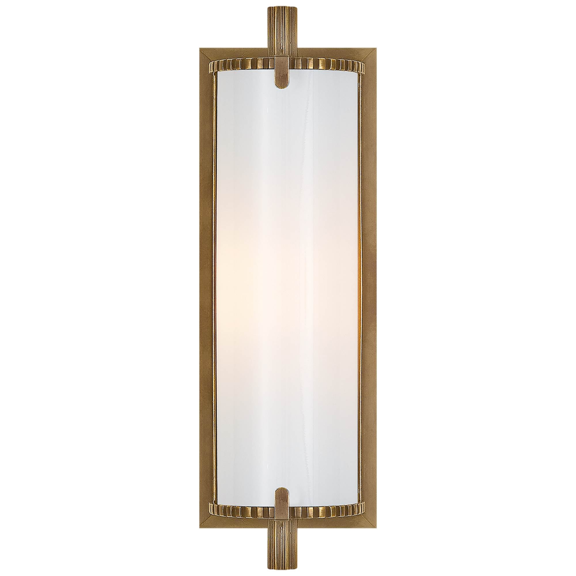 Calliope Short Wall Light Polished Nickel & White Glass