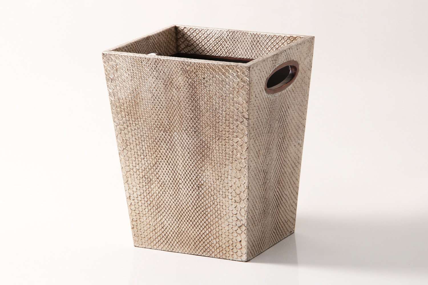 Clayton Faux Snake Skin Waste Paper Basket