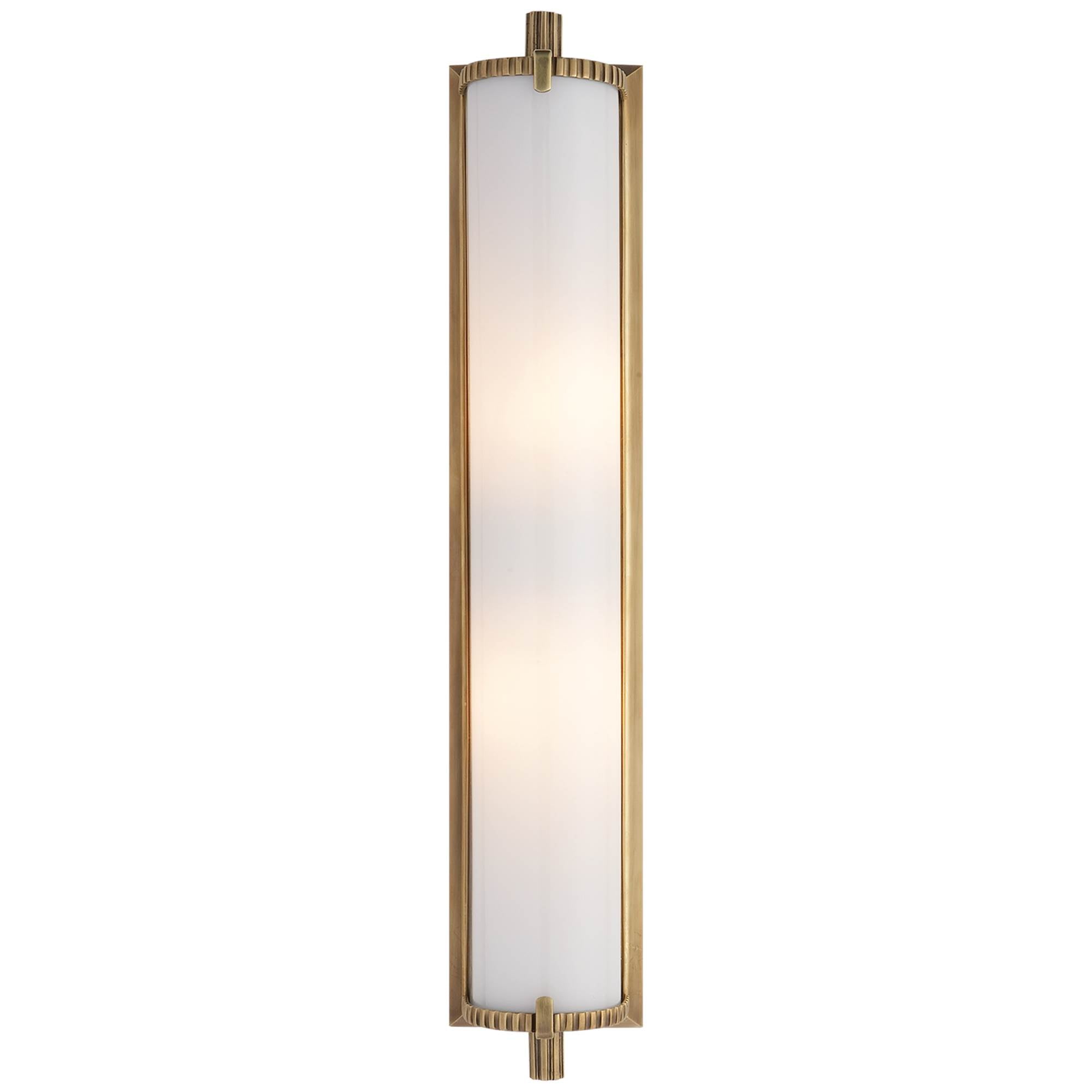 Calliope Short Wall Light Polished Nickel & White Glass