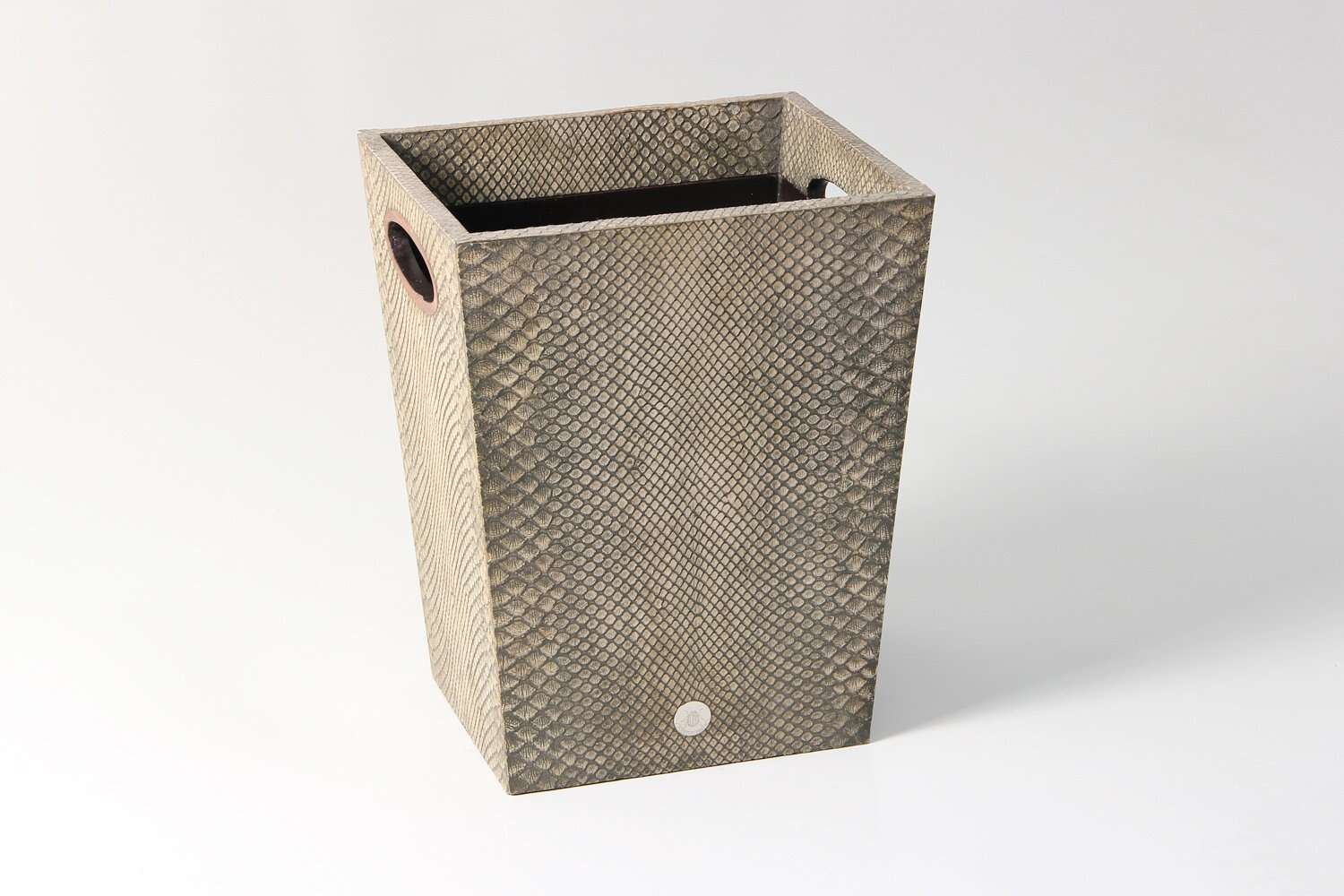 Clayton Faux Snake Skin Waste Paper Basket